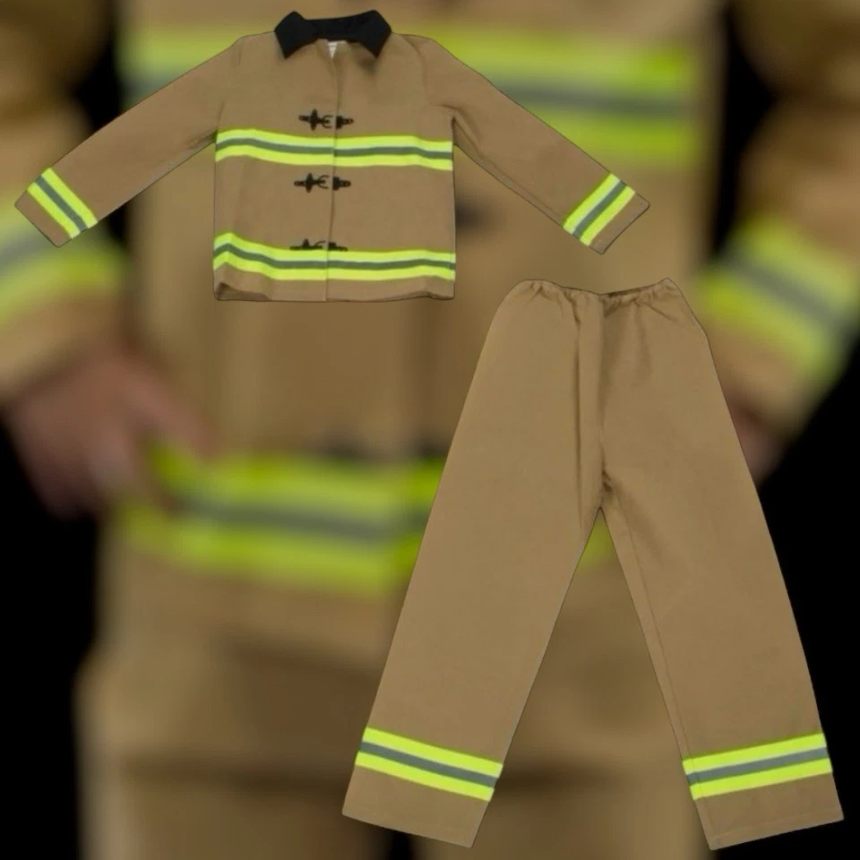 Camisa y Pantalones de Bombero Hauntlook Fearless Disfraz de Halloween 7-9 NIÑO Foto 4 de 4