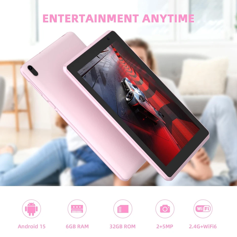 Android 15 Tablet, 7 Inch Tablet, 6GB RAM 32GB ROM/ 1TB Expandable, 5MP Camer... - Image 4 of 4