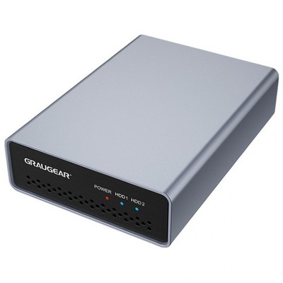 Graugear externes Raidgehäuse für 2x HDD/SSD SATA, USB-C und USB-A Kabel