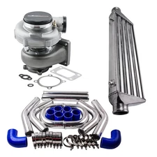 GT35 GT3582 600HP Turbo Kit T3 AR 0.70 0.63 Turbocharger Intercooler & Pipe