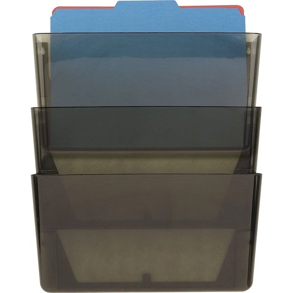 Bolsillo de pared Officemate 21421, letra, humo, 7 en H, paquete 3 Foto 3 de 3