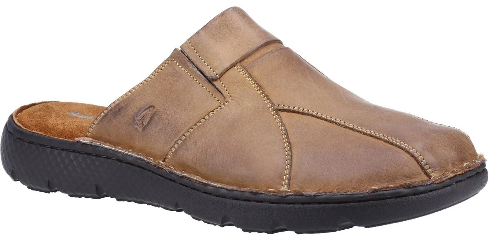 Hush Puppies Carson Olive Mens Leather Mule Sandals Shoes