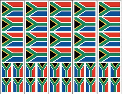 PREMIUMTT 40 Removable Stickers: South Africa Flag, S. African Party Favors, Decals