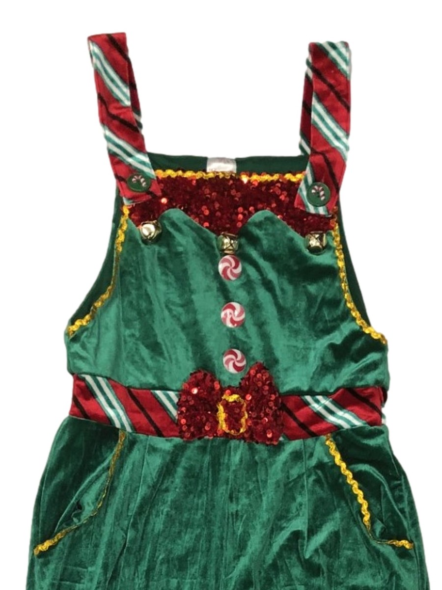 Womens (Jrs) Green Velvet Jingle Elf Christmas Holiday Overalls Jumpsuit | eBay Womens (Jrs) Green Velvet Jingle Elf Christmas Holiday Overalls Jumpsuit | eBay