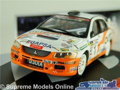 MITSUBISHI LANCER EVO IX MODELLAUTO 2007 RALLYE 1:43 MASSSTAB IXO SOLA SANCHEZ K8