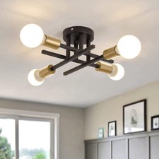 Modern LED Ceiling Light 2/4/6-Heads Bedroom Lamp Vintage Chandelier Fixture