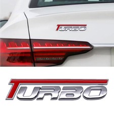 1x Chrome Turbo Logo Emblem Sticker Badge Decoration Fender Trim Car Accessories
