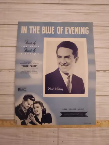 In The Blue of The Evening - 1942 sheet music - Russ Morgan photo cover