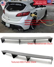34" Black Rear Bumper 4 Shark Fin Splitter Diffuser Winglet Valence For Mercedes