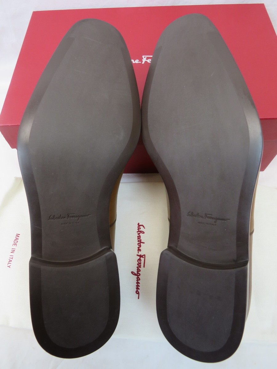 Salvatore Ferragamo FERRAGAMO BOSTON BROWN TAN AMBRE BROGUE  display picture 1