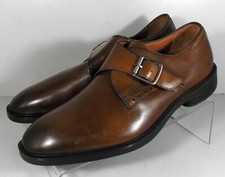 158196XX SP50 RONAN MONK MEN'S SHOES SIZE 9 M BROWN LEATHER JOHNSTON MURPHY