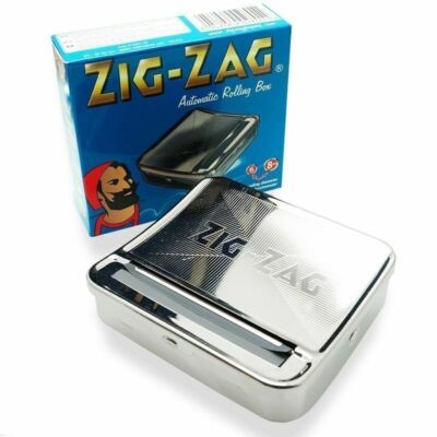Zick Zack Automatische Zigarette Tabak Rauchen Drehen Maschine Etui Blechdose Neu in OVP UK