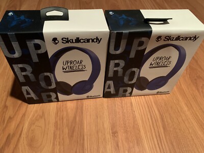 Skullcandy Uproar Wireless On-Ear Bluetooth Headphones - Blue, Brand NEW, 2 pack