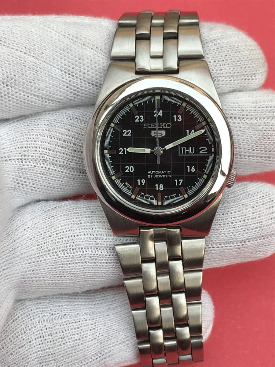 Seiko 5 時計 7s26 citizen furbo orient Seiko 5 7S26-0060 Day Date Stainless Steel Automatic Mens