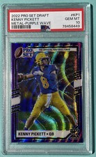 2022 Pro Set Draft Kenny Pickett #KP1 Metal-Purple Wave - PSA 10 Gem Mint
