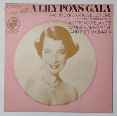 A Lily Pons Gala Favorite operatic selections vinyl record Columbia Tested Works
