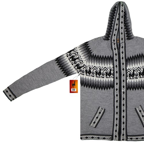 MEN HANDMADE ANDEAN ALPACA LLAMA DESIGN ZIP HOODIE SWEATER SZ L - Picture 27 of 113