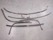 1950 PONTIAC FRONT AND REAR WINDOW MOULDINGS CORNERS 9 PIECES VRY NICE 1 MISSING