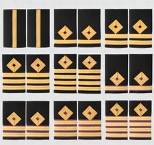 Pair 1-4 Bar Military Shoulder Epaulette Board Navy Captain Rank Uniform Epaulet