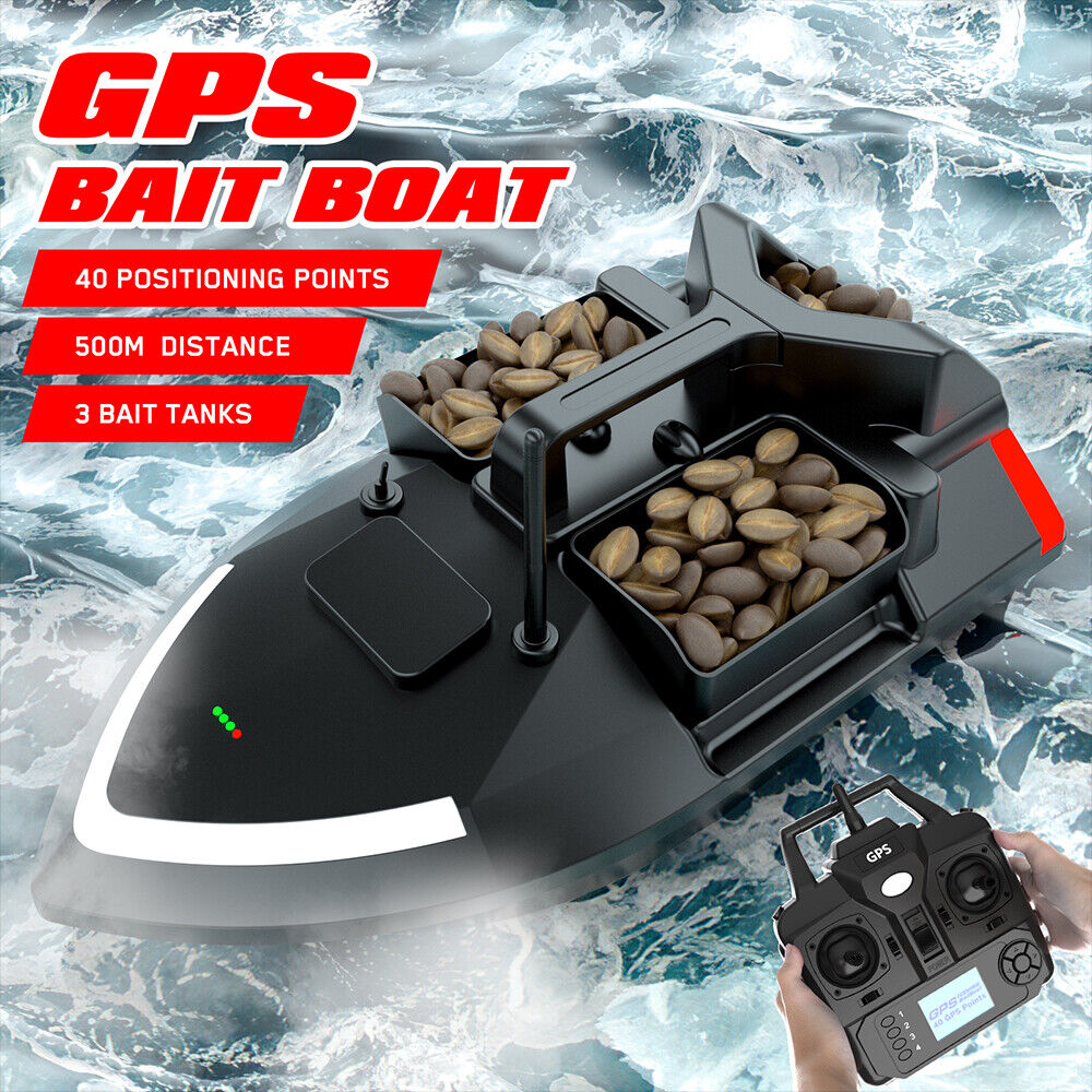 GPS 500M LCD RC Fishing Bait Boat 12000mAh Fish Finder Fixed-Speed Driving  O9D5