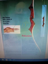 Vintage Ben Pearson Archery Palomino recurve ~1966 45#