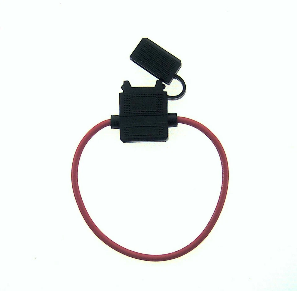 5Pack 14Gauge Inline ATC Fuse Holder+15AMP Fuse With Cover New Car Truck Install - Image 2 of 3