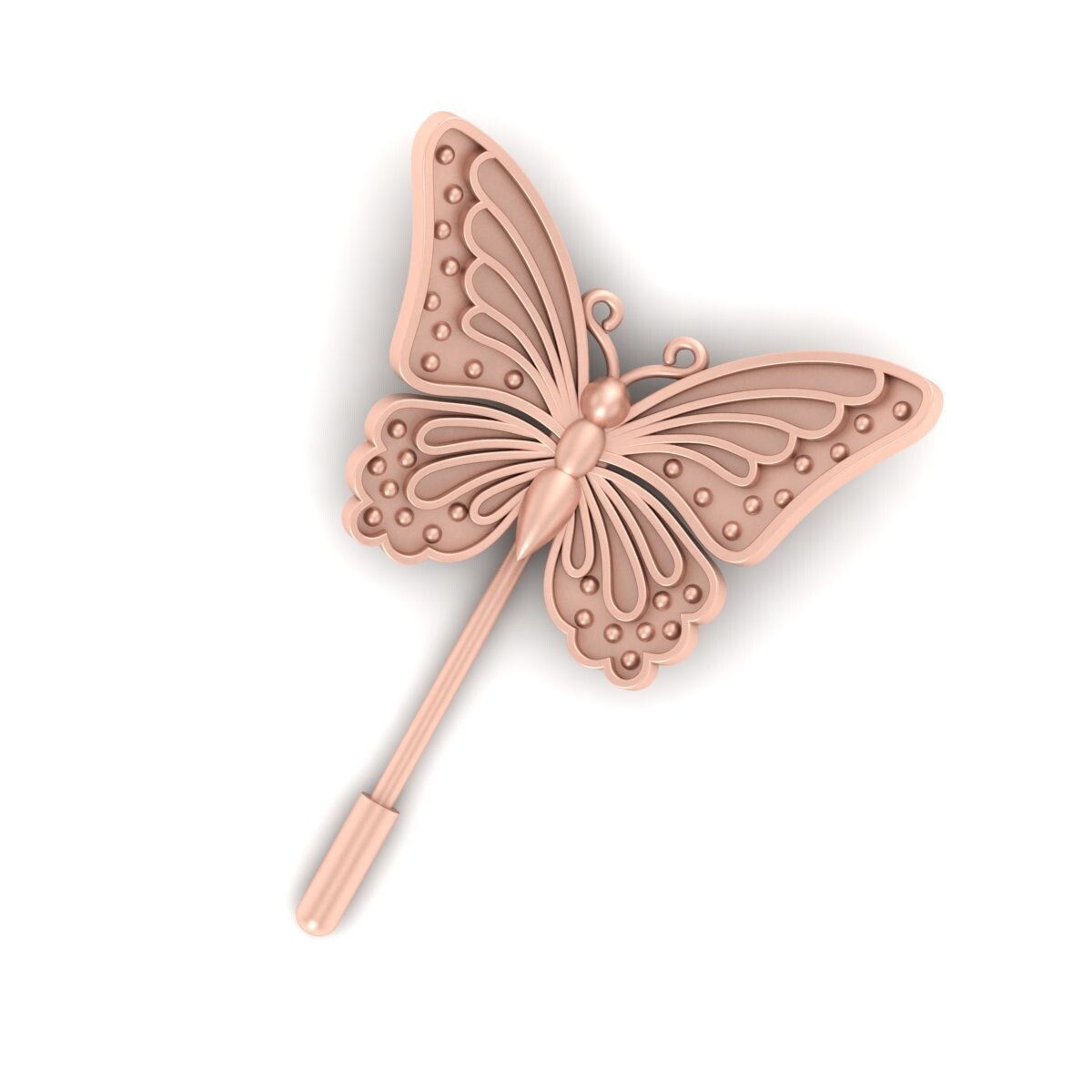 Rose Gold Butterfly Lapel Pin Suit Accessories Unisex Butterfly Suit Pin Jewelry