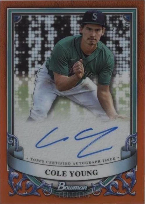 世界に１枚❗️Cole Young 直筆サイン　ドラフト1位マリナーズ　MLB 2024 Bowman Sterling - Cole Young #PA-CY for sale | eBay
