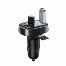 Baseus T-Typed Bluetooth FM Transmitter MP3 Car Charger 2x USB 3.4A TF microSD
