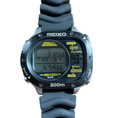 SEIKO SCUBA MASTER SBBK001 M726-5A10 Dive Computer Watch SEIKO SCUBA MASTER SBBK001 M726-5A10 Dive Computer Watch