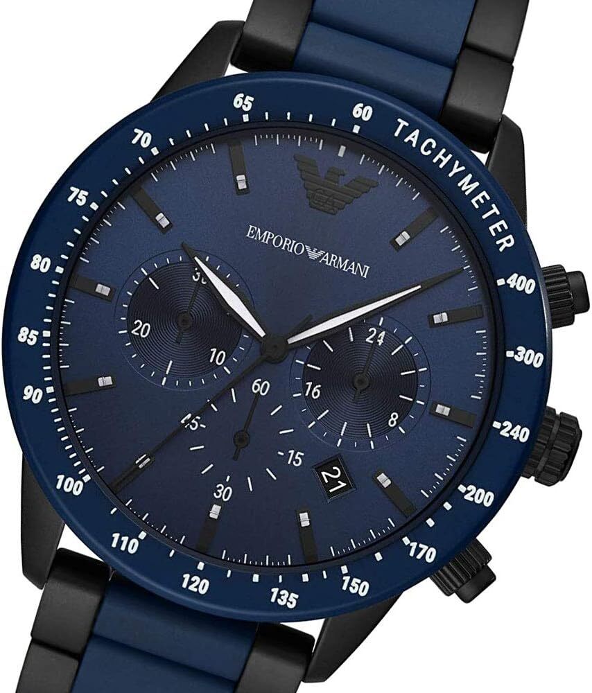 EMPORIO ARMANI AR70001 Men's Black Stainless Steel Analog Watch - Main Image