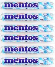 Mentos Chewy Dragees Candy Tablet 6 Rolls - Mint