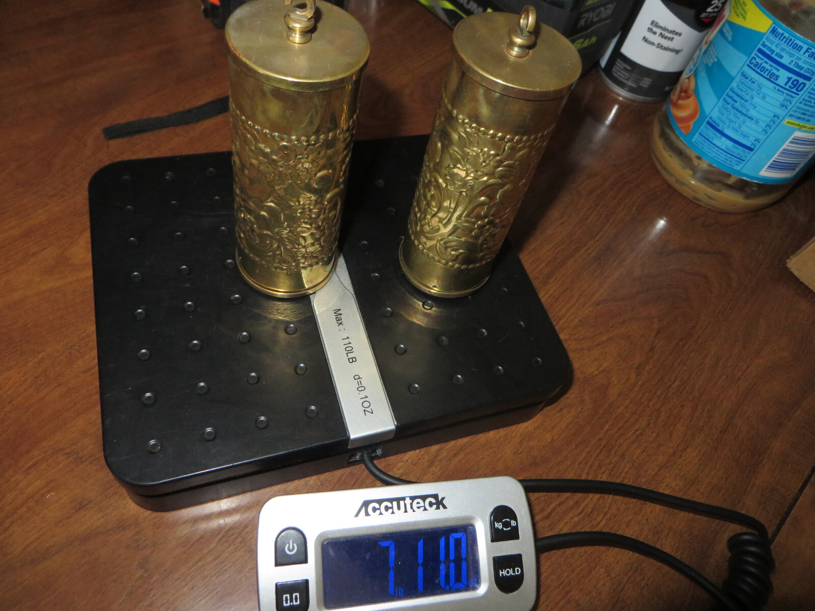 Matching pair of Vienna regulator clock weights Junghans 3LBs 12oz each