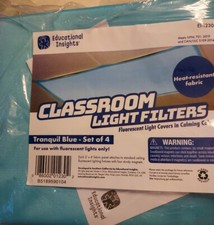 Educational Insights Classroom Light Filters, Tranquil Blue, Set of 4