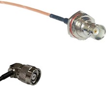 RG316 BNC FEMALE BIG BULKHEAD to RP-TNC Male Angle RF Cable Rapid-SHIP LOT