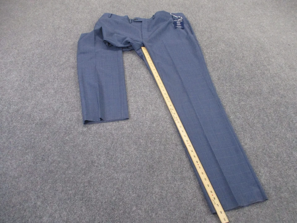 Ralph Lauren Pants Men 48 Plaid Wool Chino Business Unhemmed Comfort Flex NEW - Image 3 of 4
