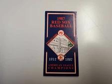 RS20 Boston Red Sox 1987 MLB Baseball Pocket Schedule - Almaden Vineyards