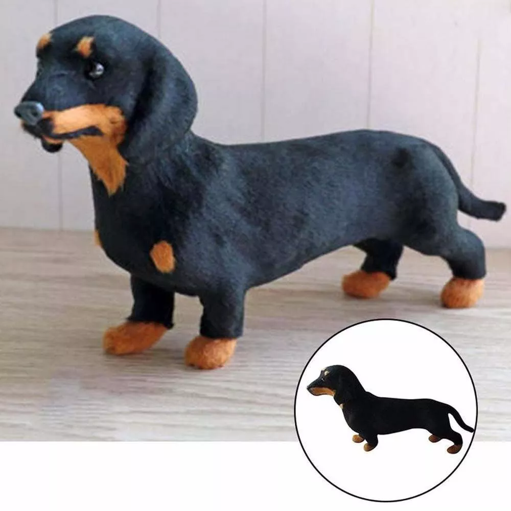 Realistic Dachshund Simulation Toy Dog Puppy Lifelike Stuffed Toy Pet Dog