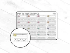 2455~Finished Reading Planner Stickers.
