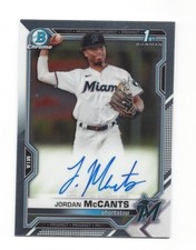 2021 Bowman Draft JORDAN McCANTS 1st Bowman CHROME PROSPECT ON-CARD AUTO C506