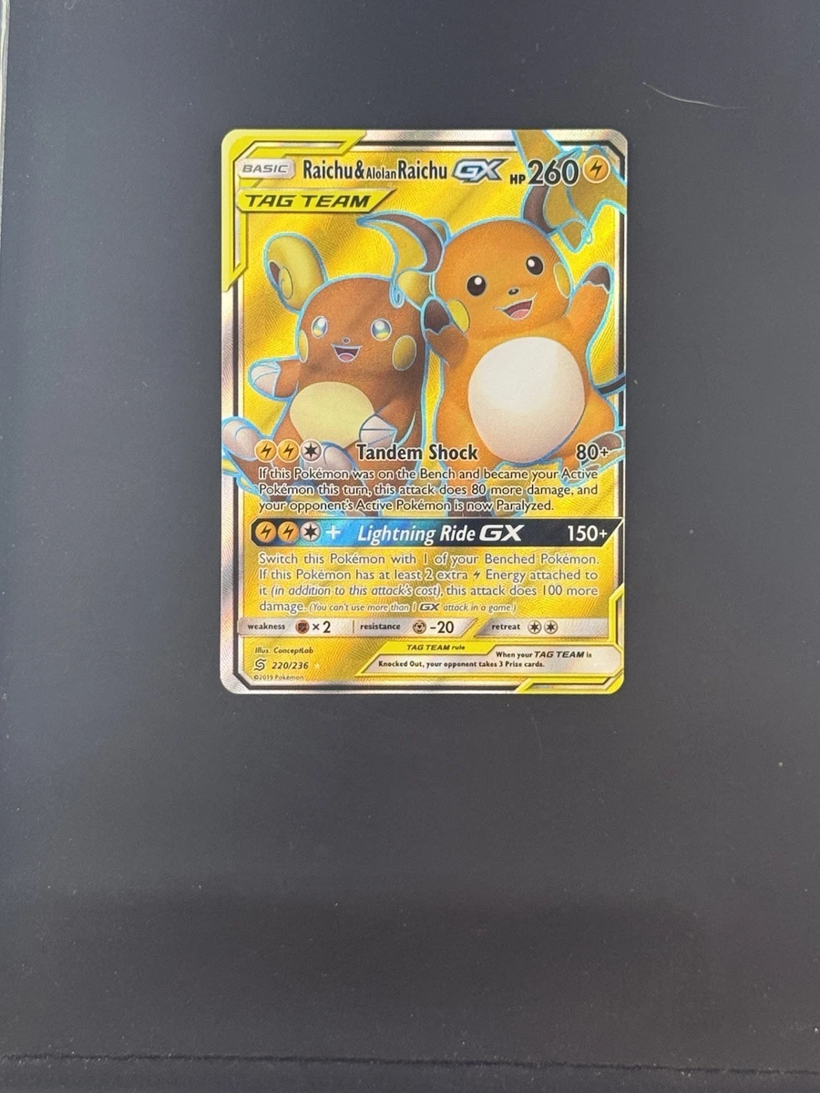 Raichu & Alolan Raichu GX Pokmon TCG Cards for sale | eBay Raichu & Alolan Raichu GX Pokmon TCG Cards for sale | eBay