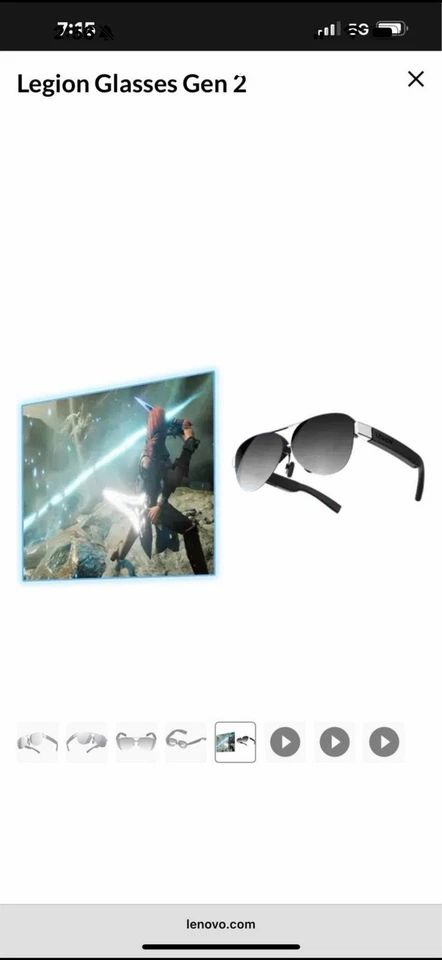 Lenovo Legion Xr Glasses Gen 2 Mint Condition Open Box - Image 3 of 4