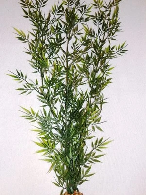 LFP 21" Medium LITTLE-LEAF Light Green BAMBOO 3-stem Soft Flowing Plastic Plant, Sto