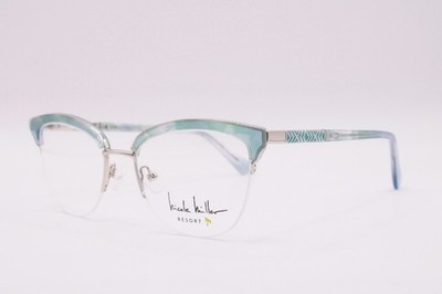 NEW NICOLE MILLER RESORT MALLORCA C03 SKY BLUE AUTHENTIC EYEGLASSES 51-18