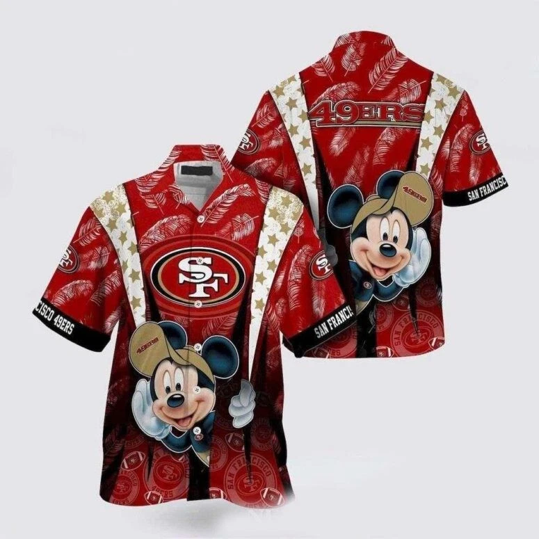 San Francisco Football Mickey’s Tropical Touchdown Hawaiian Shirt