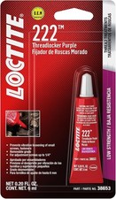 Loctite 38653 222 Purple Low Strength Thread Locker Tube - 6 ml