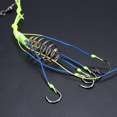 4pcs/lot Explosion Fishing Hook 6#-13# Fishing Lure Bait Trap Feeder Cage Fishin