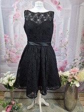 Mori Lee Black Lace Dress Tag UK 18 Runs Small Fits UK 12 14 Evening Party Prom