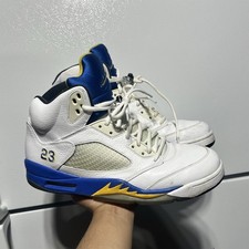 Jordan Air Jordan 5 Men s White/Blue/Yellow/B...