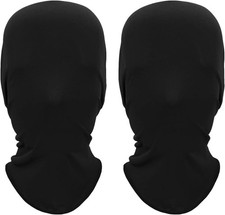 2 Pack Full Face Mask Halloween Spandex Cosplay Hood Faceless Black